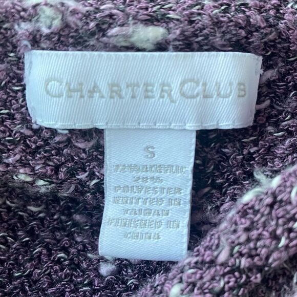 Charter Club Purple/White Heathered Sweater. Size Small.  EUC! - Picture 3 of 4